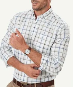 Gazman Easy Care Oxford Check Long Sleeve Shirt - White 10 Gazman Easy Care Oxford Check Long Sleeve Shirt - White -Cheap Accessories Store 4 49993
