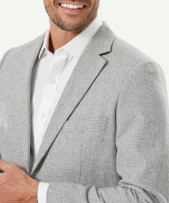 Gazman Wool Blend Houndstooth Sports Jacket - Light Grey -Cheap Accessories Store 4 50041