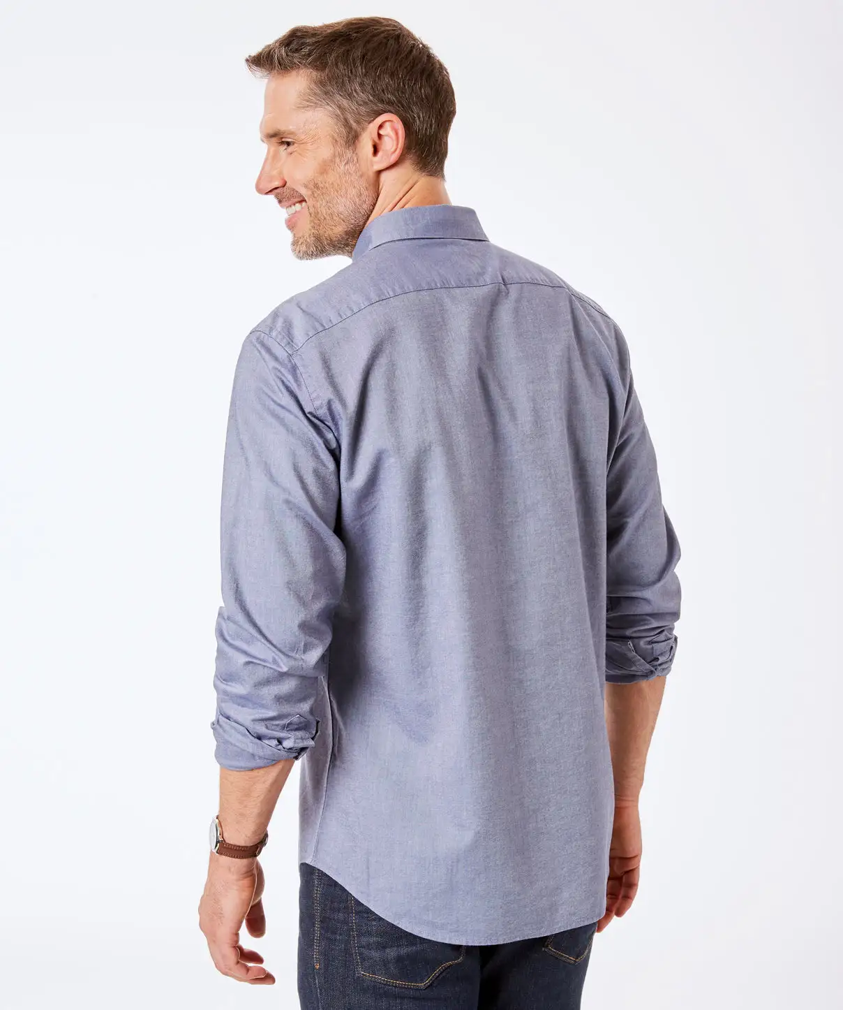 Gazman Tailored Fit Casual Oxford Shirt - Chambray 6 Gazman Tailored Fit Casual Oxford Shirt - Chambray - Image 4