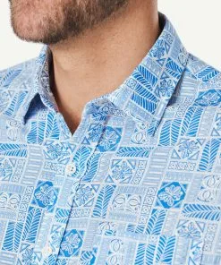 Gazman Linen Blend Vacation Print Short Sleeve Shirt - Marine Blue 14 Gazman Linen Blend Vacation Print Short Sleeve Shirt - Marine Blue -Cheap Accessories Store 4 09b53fee 0451 4ff6 baa9 b03d5fb4d757
