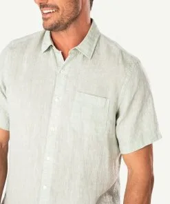 Gazman Linen Plain Short Sleeve Shirt - Sage 10 Gazman Linen Plain Short Sleeve Shirt - Sage -Cheap Accessories Store 4 1a5c16e9 7a8c 4984 905d ce5a04b2806a