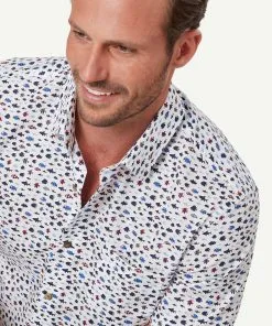 Gazman Tailored Fit Fish Print Short Sleeve Shirt - White 9 Gazman Tailored Fit Fish Print Short Sleeve Shirt - White -Cheap Accessories Store 4 3382ce84 31c2 4c7a ba84 582ea3065f78