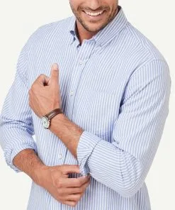 Gazman Brushed Twill Stripe Long Sleeve Shirt - Blue 10 Gazman Brushed Twill Stripe Long Sleeve Shirt - Blue -Cheap Accessories Store 4 3922cab8 dcce 425c 8d2d 903b1d98cdce