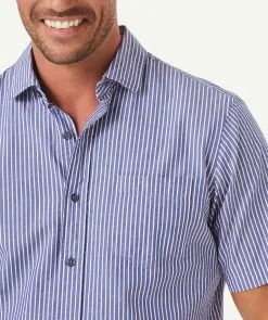 Gazman Seersucker Stripe Short Sleeve Shirt - Denim -Cheap Accessories Store 4 3b000cab 1198 4111 827e cea1291f4618