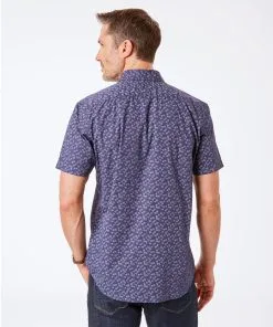 Gazman Tailored Fit Floral Dot Short Sleeve Shirt - Navy 9 Gazman Tailored Fit Floral Dot Short Sleeve Shirt - Navy -Cheap Accessories Store 4 42c99a69 5f0f 49c1 bfae f14d6799d111