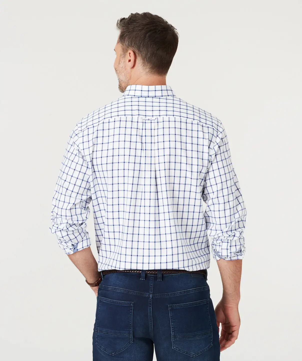 Gazman Brushed Twill Check Shirt - White 6 Gazman Brushed Twill Check Shirt - White - Image 4