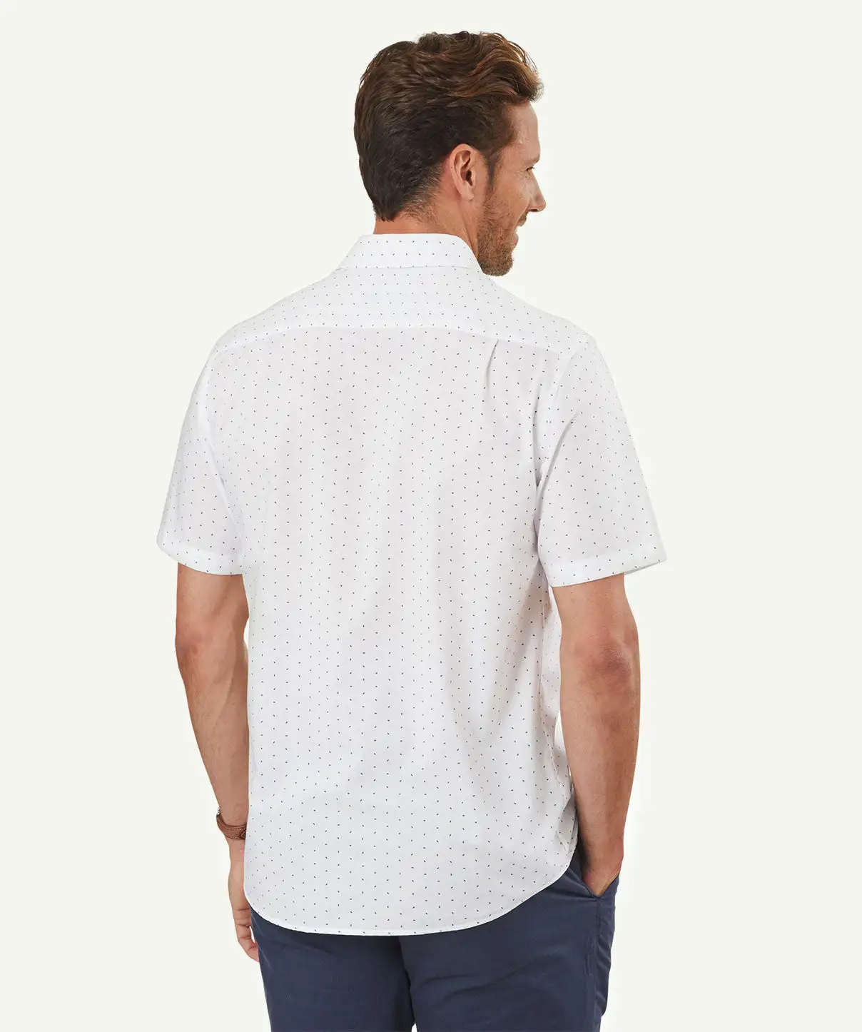 Gazman Oval Print Short Sleeve Shirt - White 6 Gazman Oval Print Short Sleeve Shirt - White - Image 4
