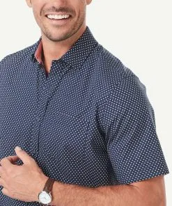 Gazman Geo Printed Short Sleeve Shirt - Navy 9 Gazman Geo Printed Short Sleeve Shirt - Navy -Cheap Accessories Store 4 656b22e6 f296 418a b4d8 6be577a38609