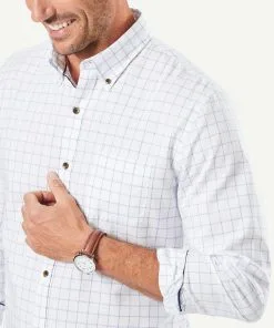 Gazman Tailored Casual Oxford Check Long Sleeve Shirt - White 9 Gazman Tailored Casual Oxford Check Long Sleeve Shirt - White -Cheap Accessories Store 4 6997e27f b30c 4252 943e 76db7ff420cb