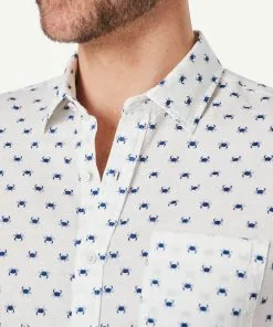 Gazman Tailored Linen Blend Crab Short Sleeve Shirt - White 12 Gazman Tailored Linen Blend Crab Short Sleeve Shirt - White -Cheap Accessories Store 4 708143e0 cdb0 4171 837e 9f68d70fefe3