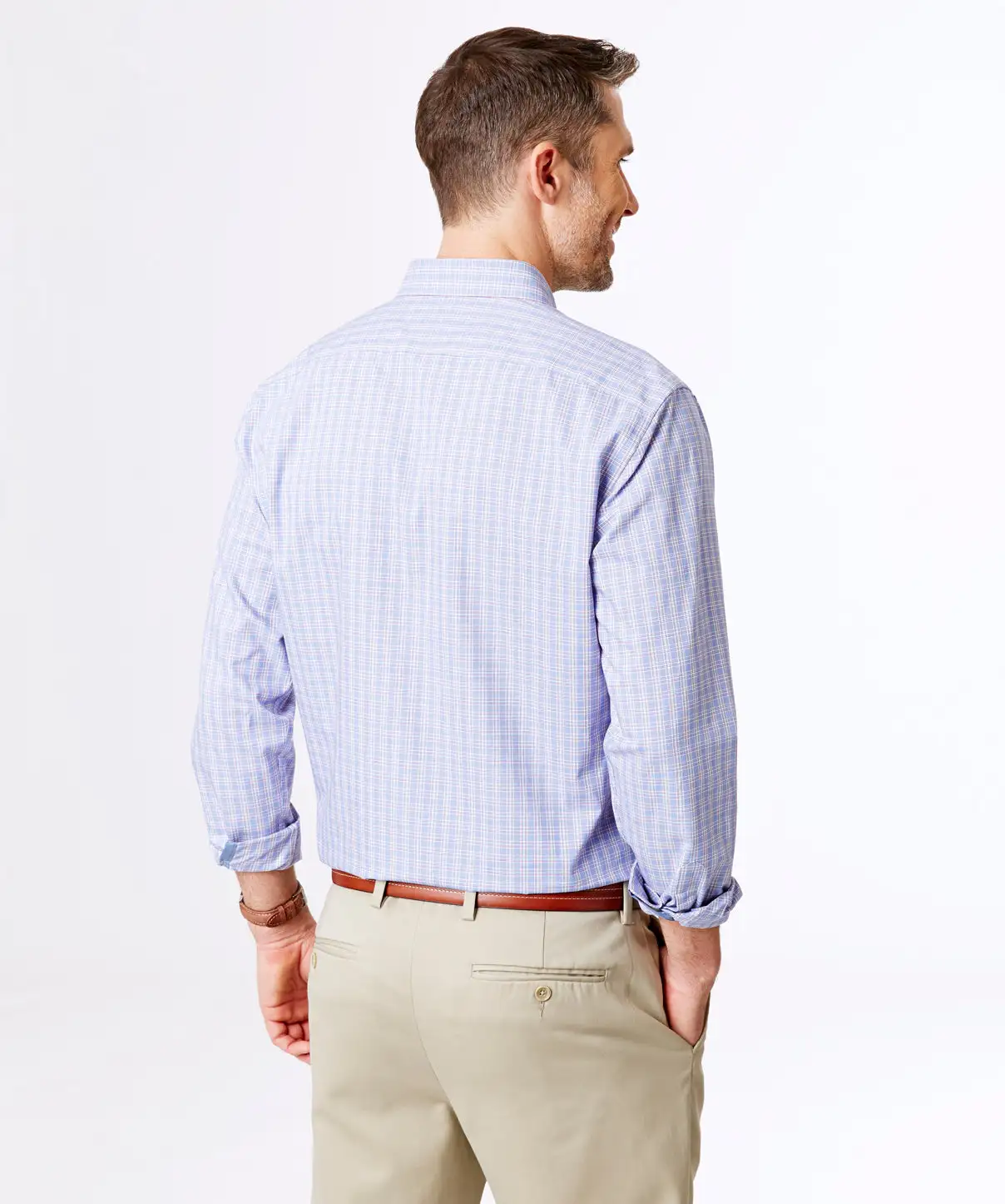 Gazman Tailored Fit Easy Care Check Shirt - Blue 5 Gazman Tailored Fit Easy Care Check Shirt - Blue - Image 3