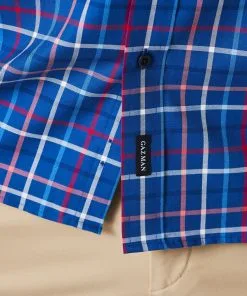 Gazman Easy Care Oxford Check Short Sleeve Shirt - Navy -Cheap Accessories Store 4 b1792c2e fb88 4cf2 b7d7 ee06154fe2b0
