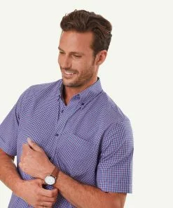 Gazman Easy Care Mini Gingham Short Sleeve Shirt - Navy/Pink 10 Gazman Easy Care Mini Gingham Short Sleeve Shirt - Navy/Pink -Cheap Accessories Store 4 b62cf8f2 a309 405d 96f4 03336a681589