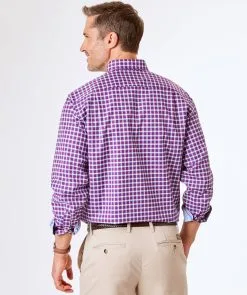 Gazman Easy Care Herringbone Check Shirt - Grape -Cheap Accessories Store 4 b6de47da 772f 441e 91a0 64c9bcb9cac0