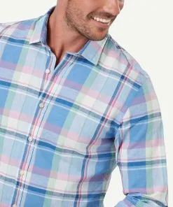 Gazman Tailored Fit Cotton Linen Check Shirt - Multi Check -Cheap Accessories Store 4 bb5b78eb b776 4697 ac0d 569fc6604ffe