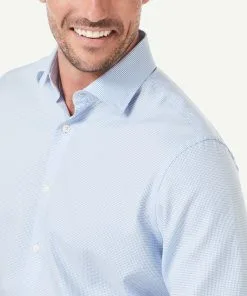 Gazman Classic Geometric Dobby Shirt - Blue -Cheap Accessories Store 4 bea1b589 e5a1 4a6f b993 856cfaddb660