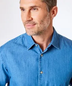 Gazman Plain Denim Shirt - Denim -Cheap Accessories Store 4 cb23b73e 9c7f 4ae1 83af cbb1998246e3