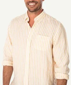 Gazman Linen Bengal Stripe Long Sleeve Shirt - Mineral Yellow 10 Gazman Linen Bengal Stripe Long Sleeve Shirt - Mineral Yellow -Cheap Accessories Store 4 cf603d3f 5130 4e13 82c0 377bc95e659a