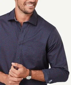 Gazman Smart Geo Square Printed Long Sleeve Shirt - Navy 9 Gazman Smart Geo Square Printed Long Sleeve Shirt - Navy -Cheap Accessories Store 4 d3ffd883 42e8 4764 a60d 7e91c031af6a