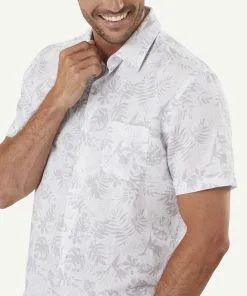 Gazman Tailored Fit Linen Blend Print Short Sleeve Shirt - Dove 10 Gazman Tailored Fit Linen Blend Print Short Sleeve Shirt - Dove -Cheap Accessories Store 4 d436c790 8355 47aa 968e 6d6514496335