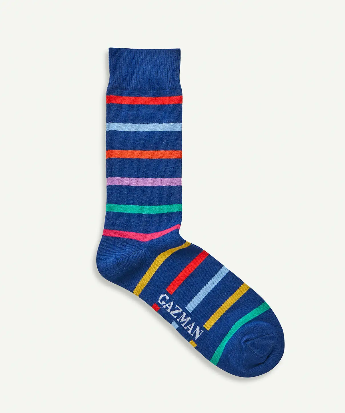 Gazman Comfort Multi Stripe Socks - Blue 8 Gazman Comfort Multi Stripe Socks - Blue - Image 6