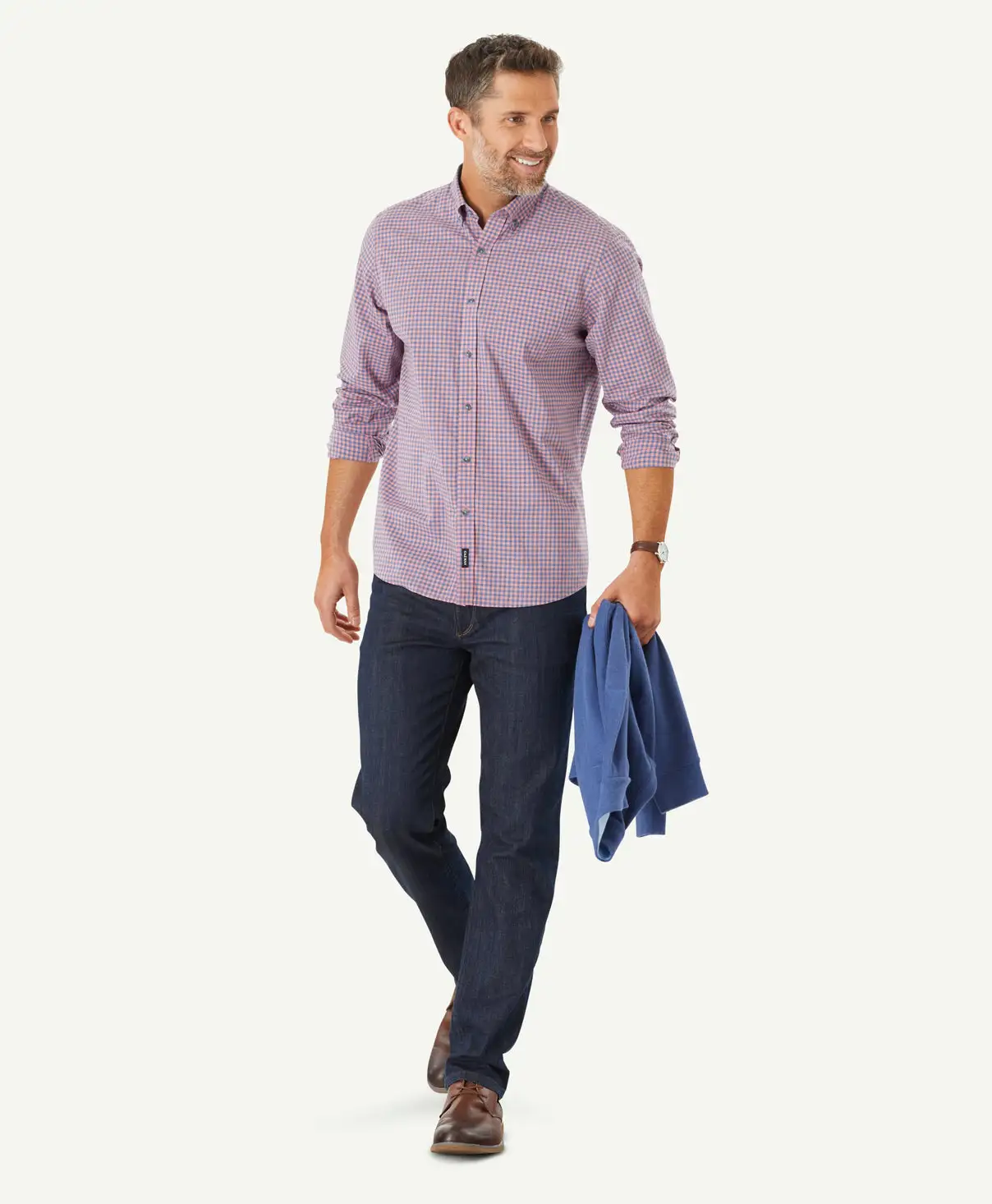 Gazman Casual Gingham Check Shirt - Red 6 Gazman Casual Gingham Check Shirt - Red - Image 4