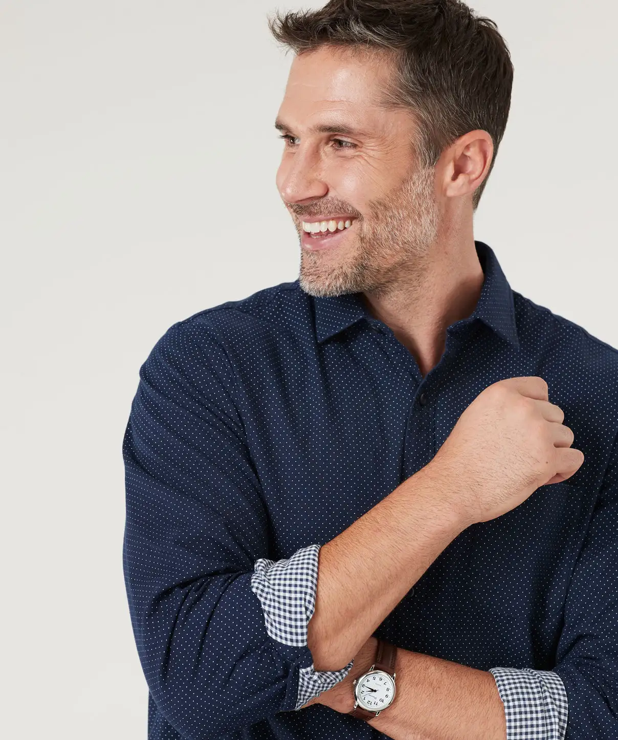 Gazman Dot Double Faced Shirt - Denim 6 Gazman Dot Double Faced Shirt - Denim - Image 4