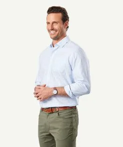 Gazman Non-Iron Twill Check Long Sleeve Shirt - Blue 11 Gazman Non-Iron Twill Check Long Sleeve Shirt - Blue -Cheap Accessories Store 5 46170