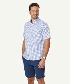 Gazman Easy Care Check Short Sleeve Shirt - White 12 Gazman Easy Care Check Short Sleeve Shirt - White -Cheap Accessories Store 5 47307