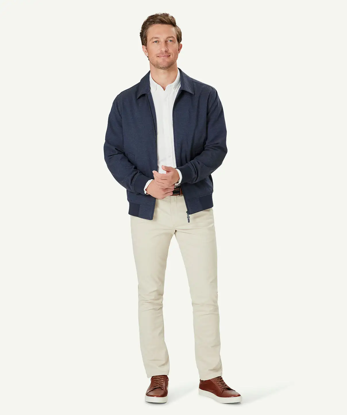 Gazman Modern Harrington - Navy Melange 6 Gazman Modern Harrington - Navy Melange - Image 4