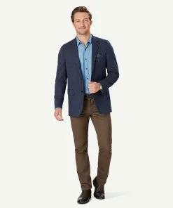 Gazman Stretch Houndstooth Sports Jacket - Navy -Cheap Accessories Store 5 48813