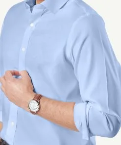 Gazman Easy Care Plain Oxford Shirt - Blue 11 Gazman Easy Care Plain Oxford Shirt - Blue -Cheap Accessories Store 5 49398