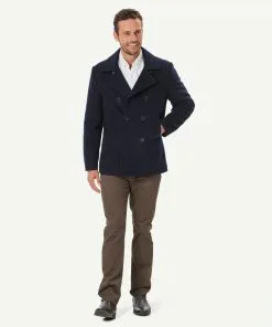 Gazman Richmond Wool Peacoat - Dark Navy -Cheap Accessories Store 5 49709
