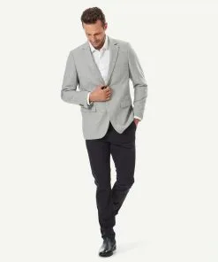 Gazman Wool Blend Houndstooth Sports Jacket - Light Grey -Cheap Accessories Store 5 50042