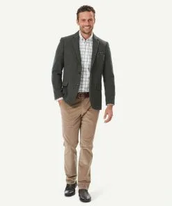 Gazman Wool Blend Herringbone Sports Jacket - Forest -Cheap Accessories Store 5 50048