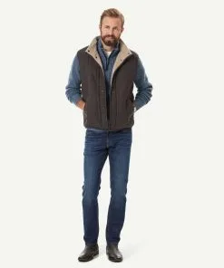 Gazman Reversible Quilted Sherpa Vest - Chocolate -Cheap Accessories Store 5 50054