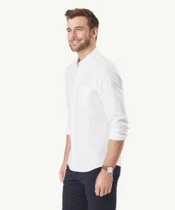 Gazman Tailored Casual Oxford Long Sleeve Shirt - White 13 Gazman Tailored Casual Oxford Long Sleeve Shirt - White -Cheap Accessories Store 6 42783