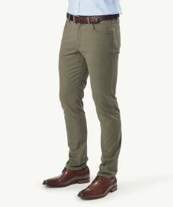 Gazman Modern Stretch 5 Pocket Pants - Army -Cheap Accessories Store 6 43078