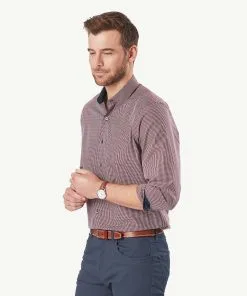 Gazman Easy Care Gingham Long Sleeve Shirt - Wine 12 Gazman Easy Care Gingham Long Sleeve Shirt - Wine -Cheap Accessories Store 6 43244