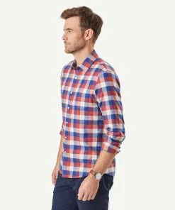 Gazman Tailored Brushed Twill Long Sleeve Shirt - Washed Red 11 Gazman Tailored Brushed Twill Long Sleeve Shirt - Washed Red -Cheap Accessories Store 6 44615