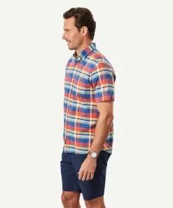 Gazman Casual Multi Check Short Sleeve Shirt - Multi Check -Cheap Accessories Store 6 46419