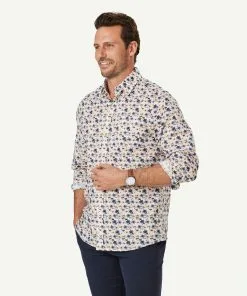 Gazman Casual Floral Print Long Sleeve Shirt - White 11 Gazman Casual Floral Print Long Sleeve Shirt - White -Cheap Accessories Store 6 46993