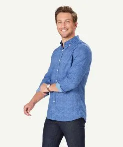 Gazman Tailored Casual Dot Print Long Sleeve Shirt - Dark Blue 11 Gazman Tailored Casual Dot Print Long Sleeve Shirt - Dark Blue -Cheap Accessories Store 6 48552