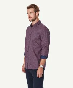 Gazman Tailored Casual Print Long Sleeve Shirt - Claret Red 11 Gazman Tailored Casual Print Long Sleeve Shirt - Claret Red -Cheap Accessories Store 6 48617