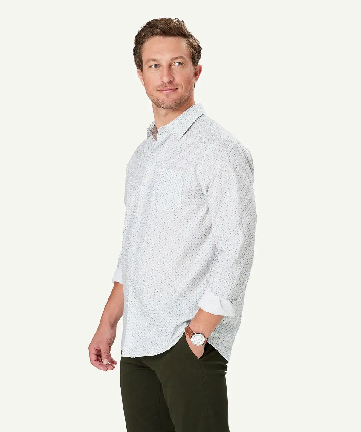 Gazman Casual Geo Print Long Sleeve Shirt - Multi Print 7 Gazman Casual Geo Print Long Sleeve Shirt - Multi Print - Image 5