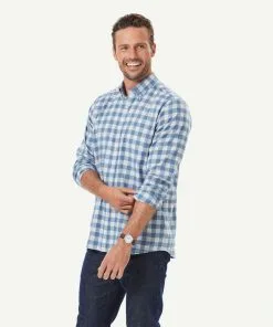 Gazman Brushed Twill Melange Check Long Sleeve Shirt - Slate 11 Gazman Brushed Twill Melange Check Long Sleeve Shirt - Slate -Cheap Accessories Store 6 49947