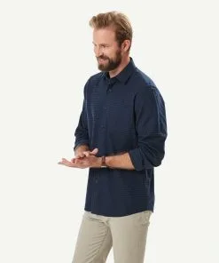 Gazman Brushed Twill Grid Check Long Sleeve Shirt - Midnight 11 Gazman Brushed Twill Grid Check Long Sleeve Shirt - Midnight -Cheap Accessories Store 6 49952