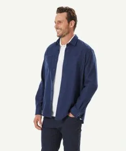 Gazman Brushed Overshirt - Navy 13 Gazman Brushed Overshirt - Navy -Cheap Accessories Store 6 49969