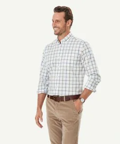 Gazman Easy Care Oxford Check Long Sleeve Shirt - White 11 Gazman Easy Care Oxford Check Long Sleeve Shirt - White -Cheap Accessories Store 6 49994