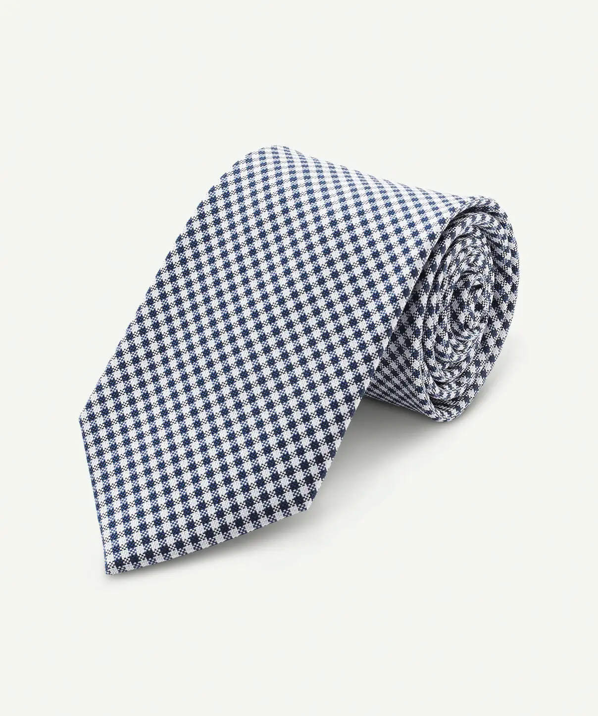 Gazman Silk Mini Check Tie - Midnight 6 Gazman Silk Mini Check Tie - Midnight - Image 4